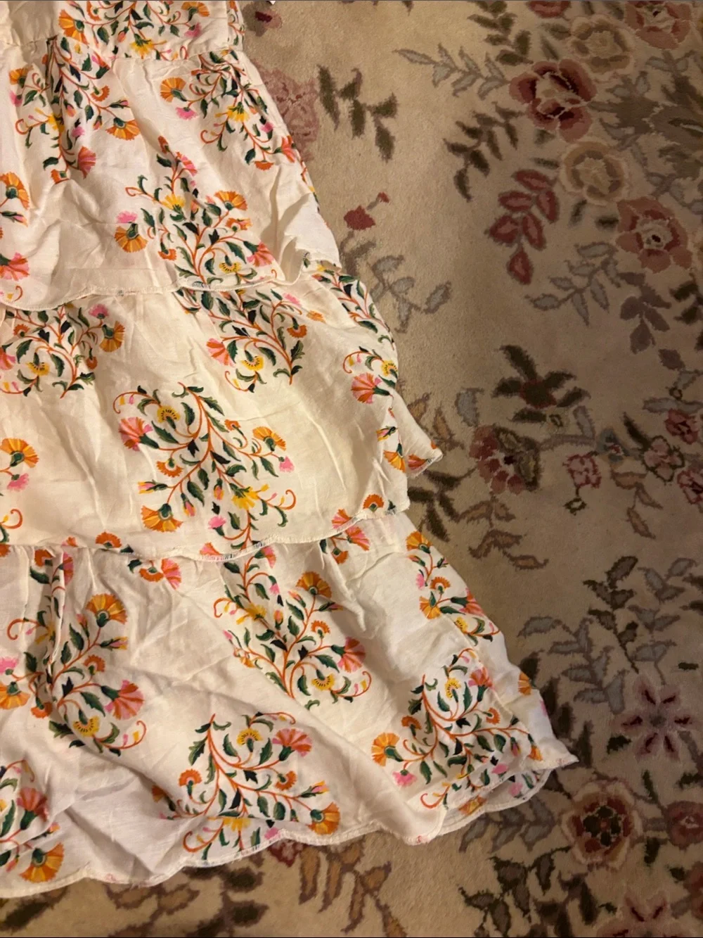 Old Navy Cream Floral Tiered Sundress for Kids